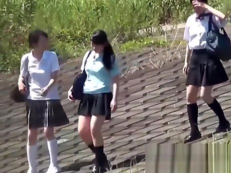 Teenage asians urinating